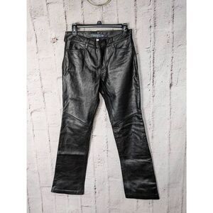 Gap Vintage 90’s luxurious black Genius leather high-waist bootcut fully lined p